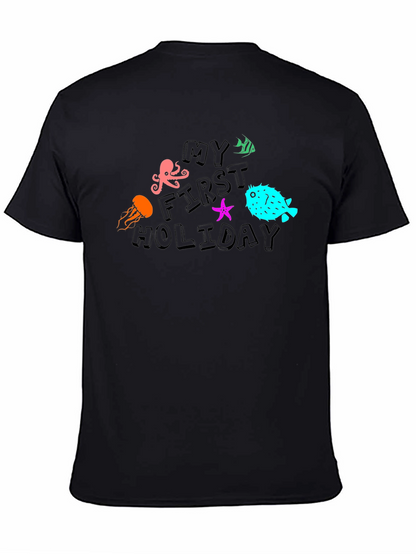 My First Holiday Ocean Life Black T-Shirt