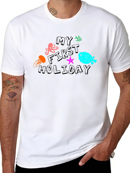My First Holiday Ocean Life Black T-Shirt