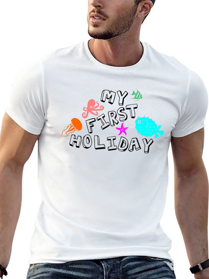 My First Holiday Ocean Life Black T-Shirt