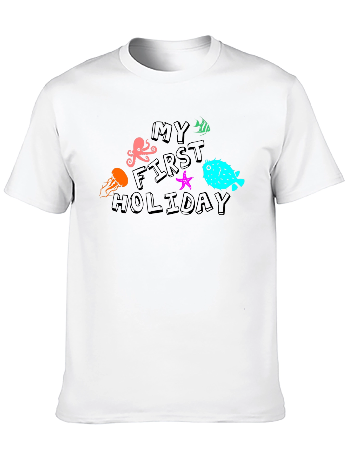 My First Holiday Ocean Life Black T-Shirt