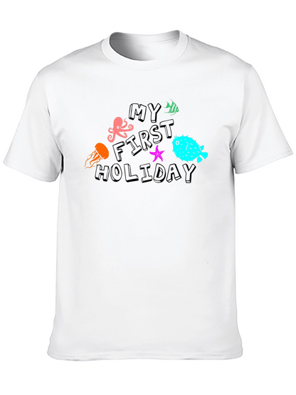 My First Holiday Ocean Life Black T-Shirt