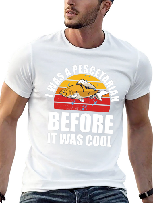 Pescatarian Before Cool T-Shirt - Funny Fish Lover Tee