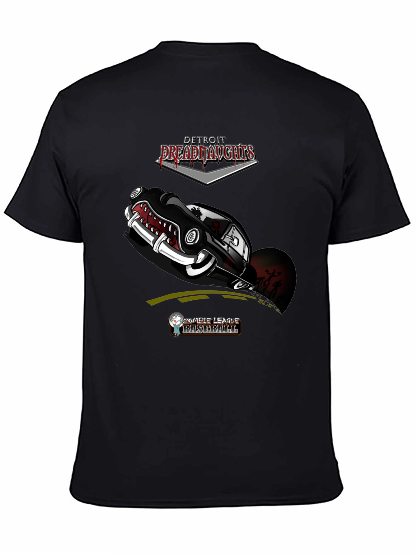 Detroit Dreadnaughts Zombie Baseball Graphic Tee