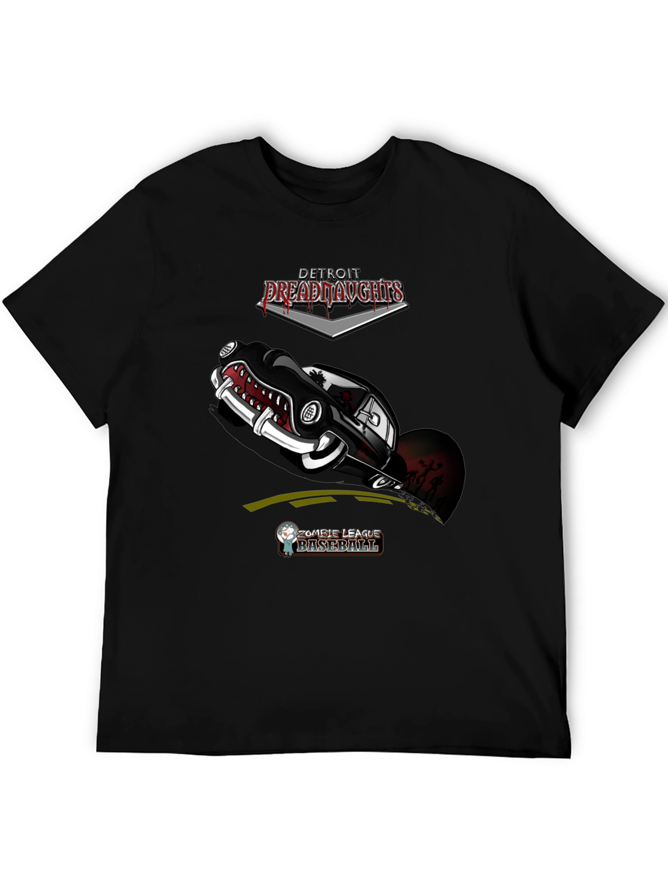 Detroit Dreadnaughts Zombie Baseball Graphic Tee