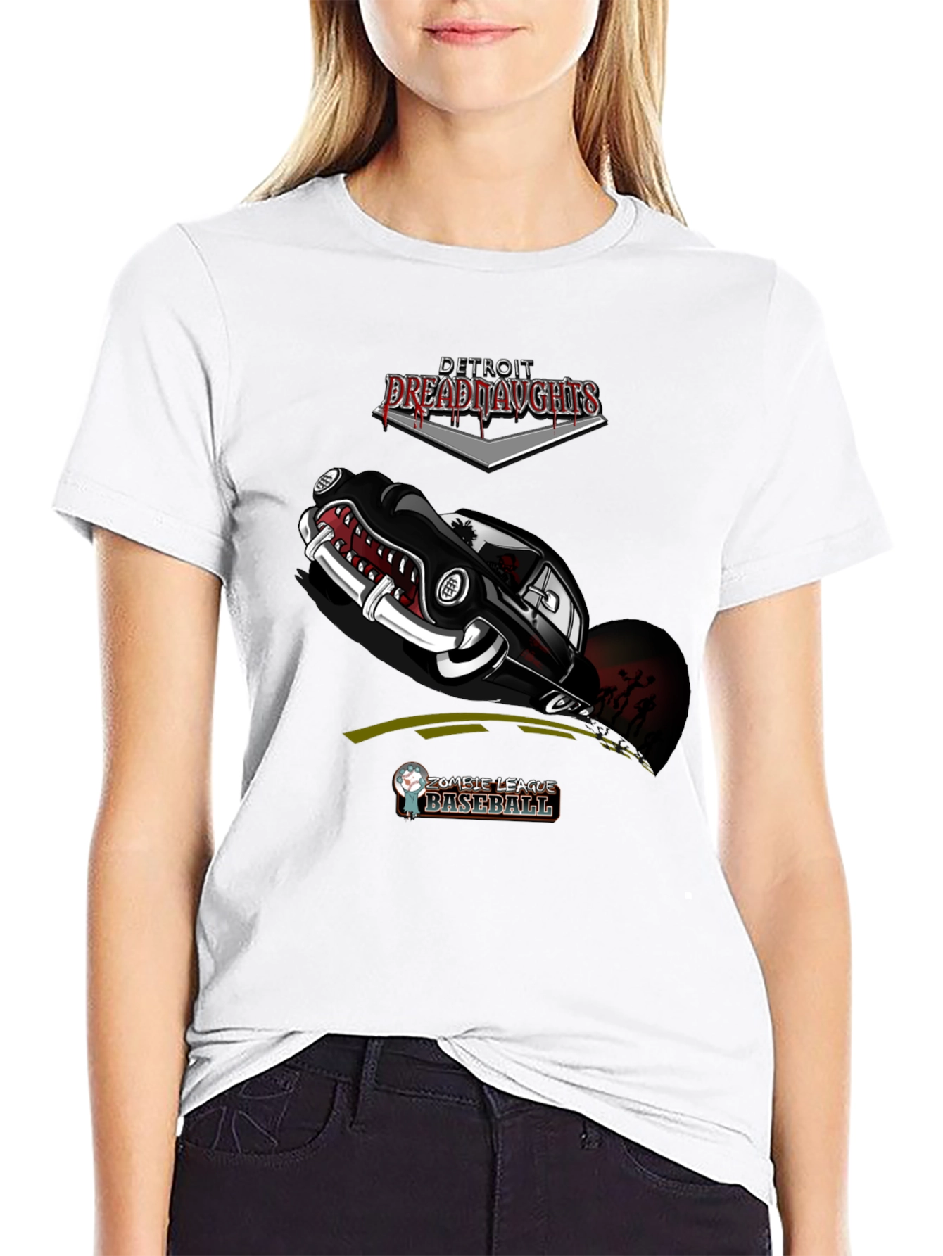 Detroit Dreadnaughts Zombie Baseball Graphic Tee