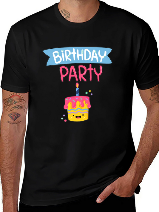 Birthday Party Cake Graphic T-Shirt