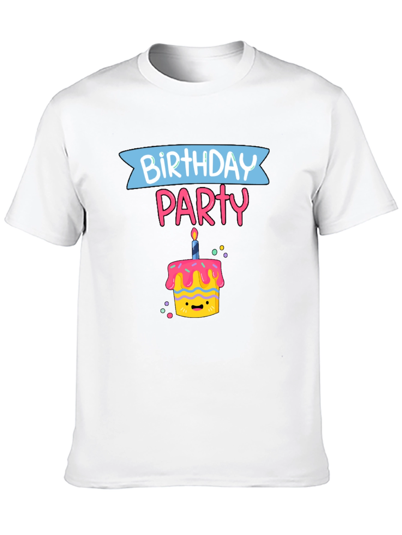 Birthday Party Cake Graphic T-Shirt
