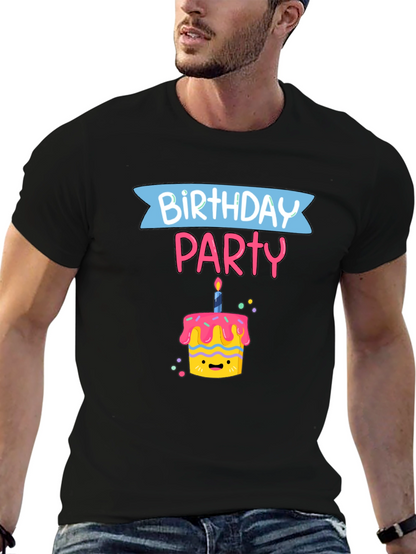 Birthday Party Cake Graphic T-Shirt