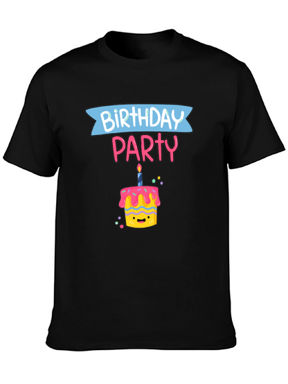 Birthday Party Cake Graphic T-Shirt