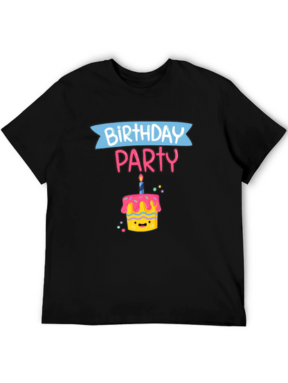 Birthday Party Cake Graphic T-Shirt