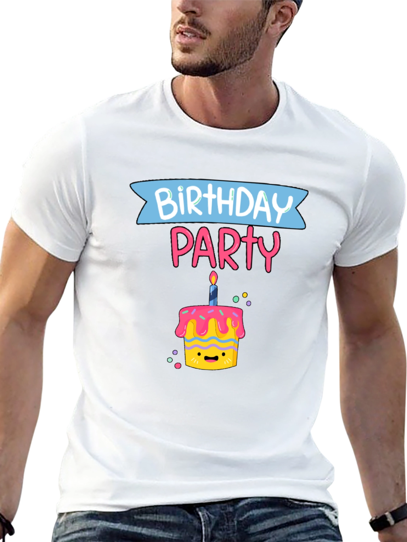 Birthday Party Cake Graphic T-Shirt
