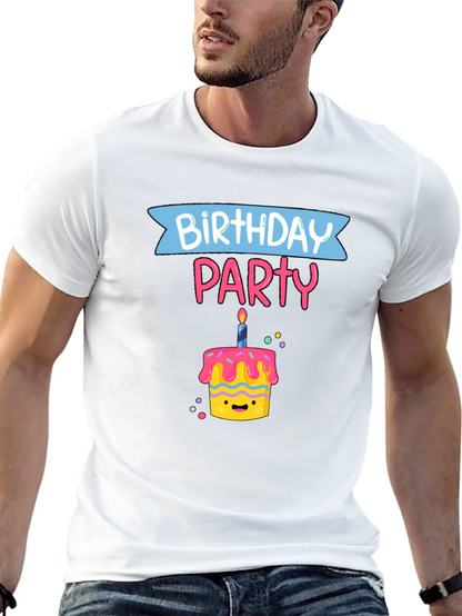 Birthday Party Cake Graphic T-Shirt