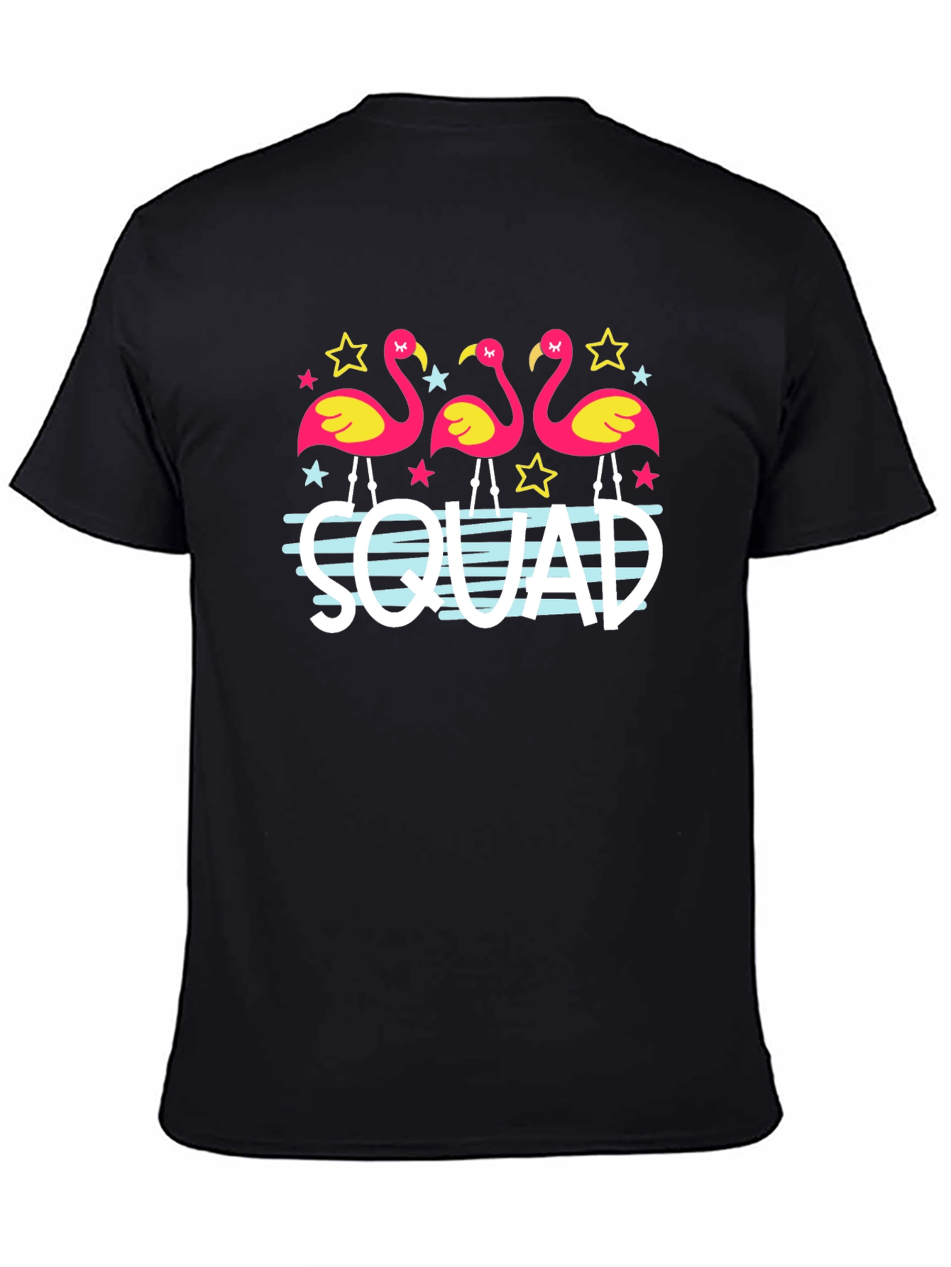 Flamingo Squad Black T-Shirt