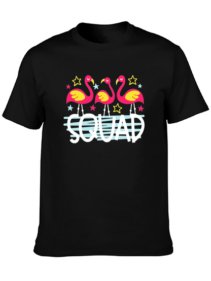 Flamingo Squad Black T-Shirt