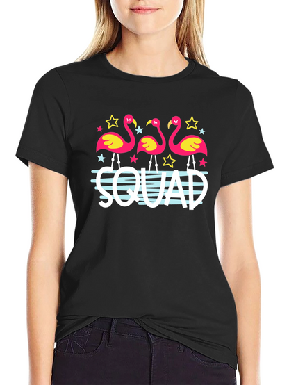 Flamingo Squad Black T-Shirt