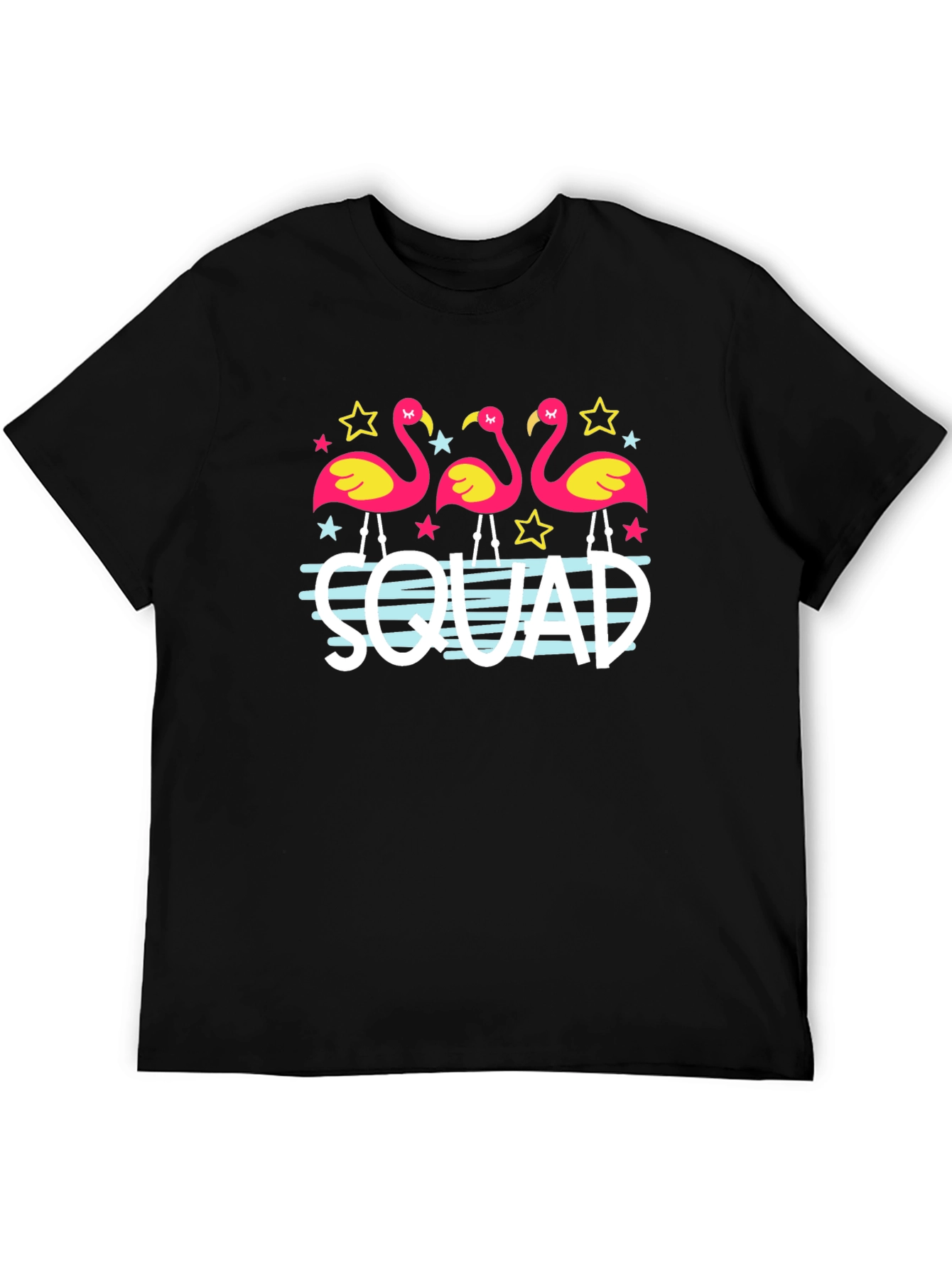 Flamingo Squad Black T-Shirt