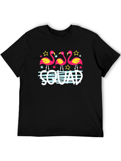 Flamingo Squad Black T-Shirt