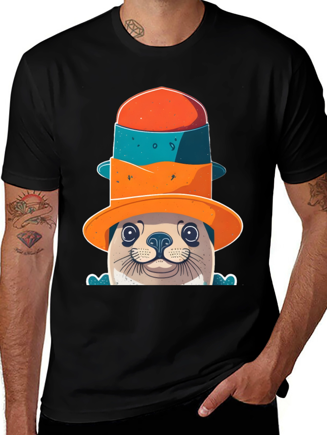 Seal in a Hat Graphic Tee