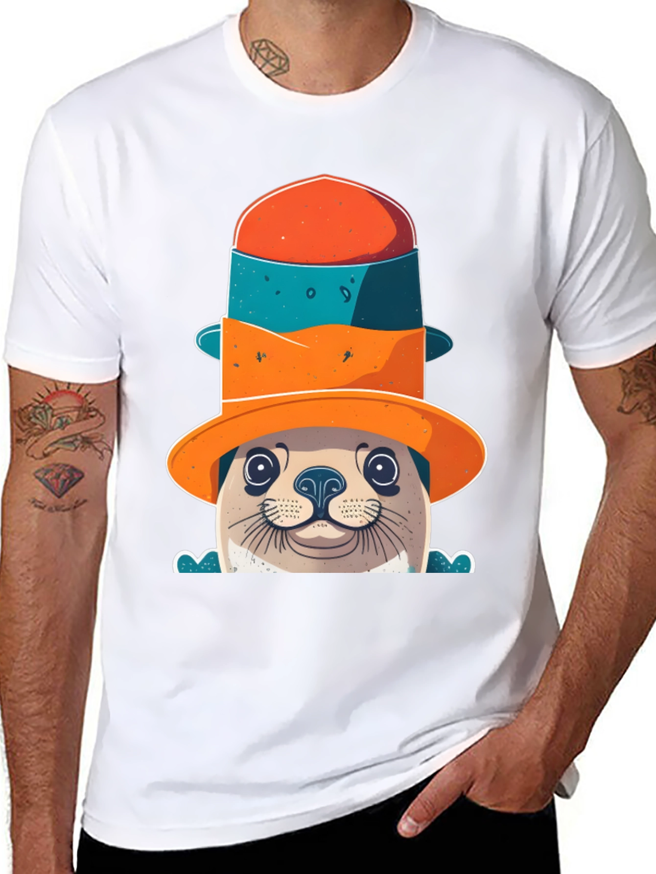 Seal in a Hat Graphic Tee