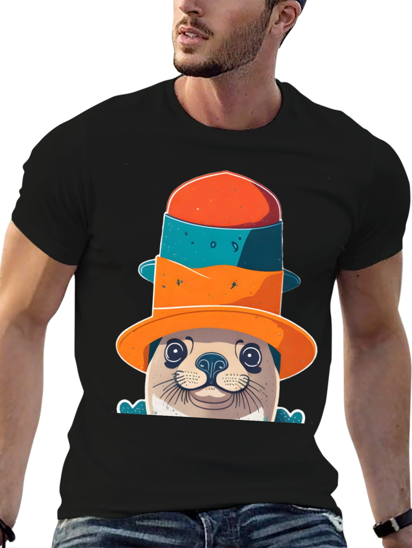Seal in a Hat Graphic Tee
