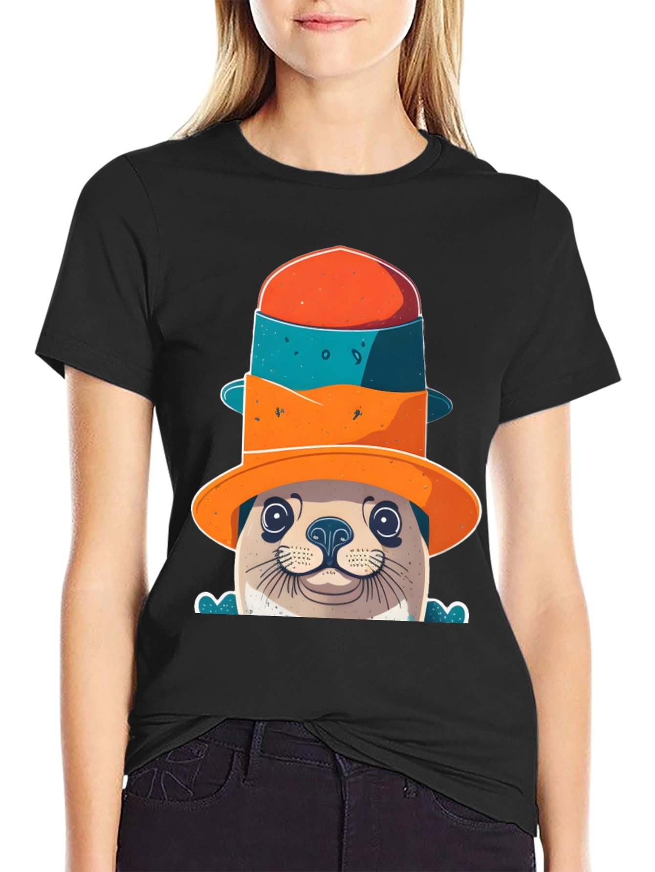 Seal in a Hat Graphic Tee