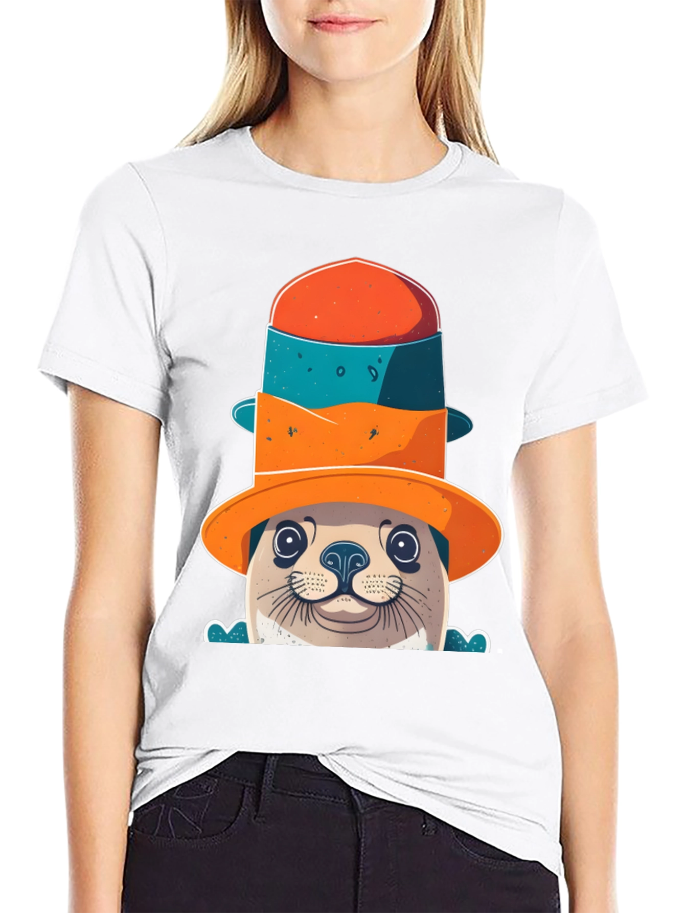 Seal in a Hat Graphic Tee