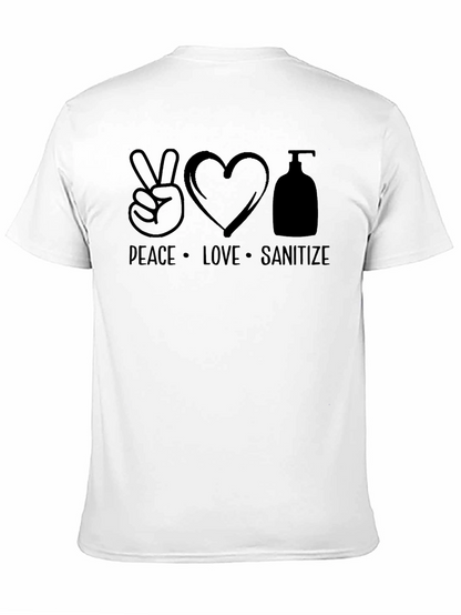 Peace Love Sanitize Black T-Shirt