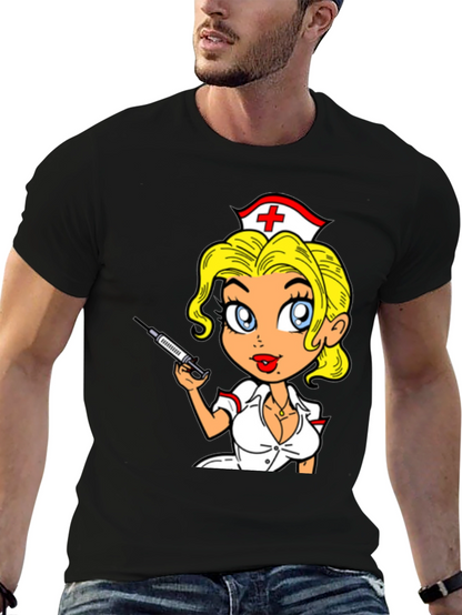 Nurse Cartoon Graphic T-Shirt