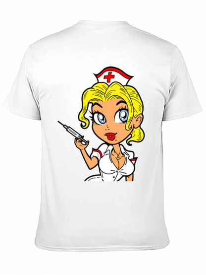 Nurse Cartoon Graphic T-Shirt