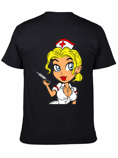 Nurse Cartoon Graphic T-Shirt