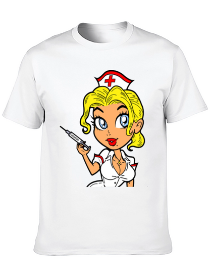 Nurse Cartoon Graphic T-Shirt