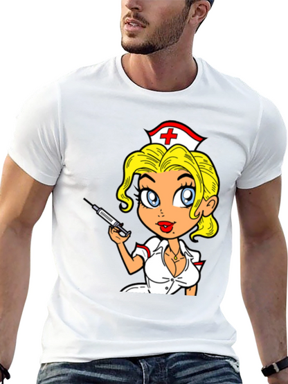 Nurse Cartoon Graphic T-Shirt