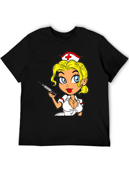 Nurse Cartoon Graphic T-Shirt