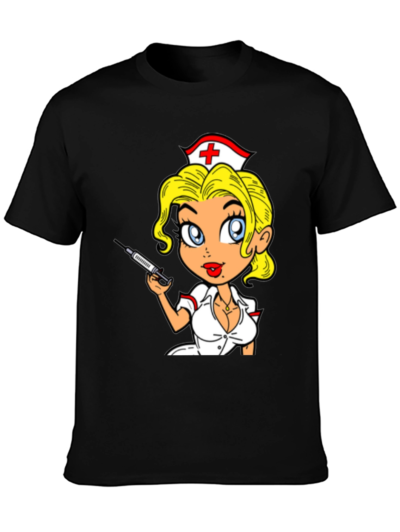 Nurse Cartoon Graphic T-Shirt