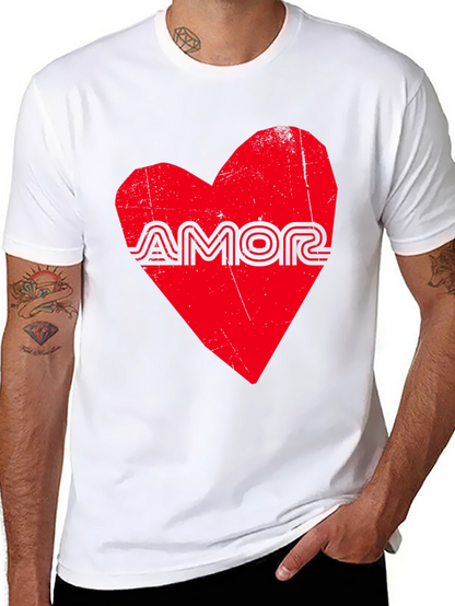 Amor Heart Graphic Black T-Shirt