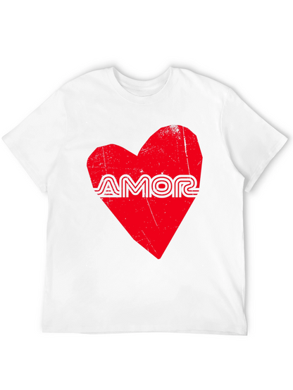 Amor Heart Graphic Black T-Shirt
