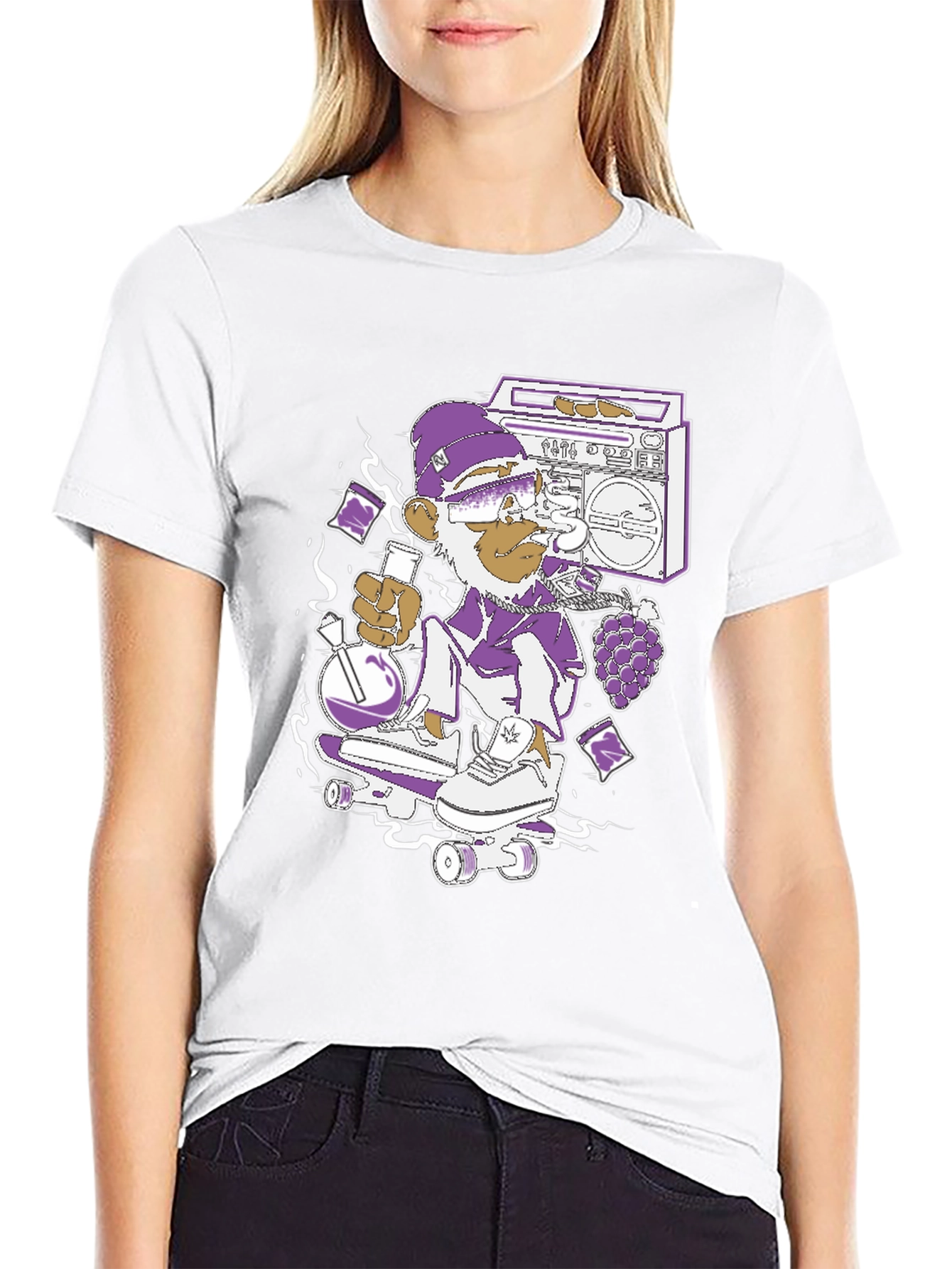 Monkey Skater T-Shirt - Cool Graphic Tee