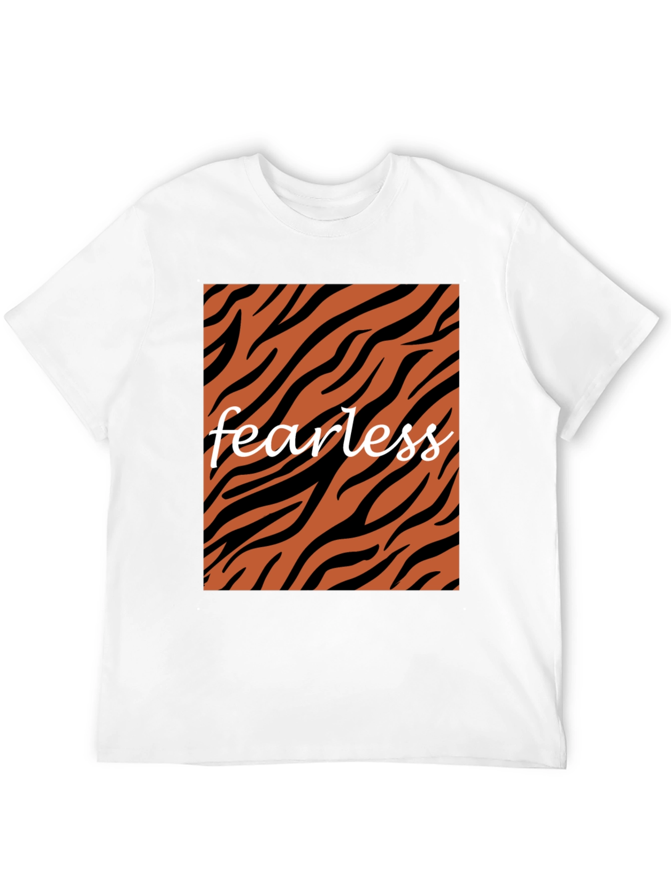 Fearless Tiger Stripe Graphic Tee - Black