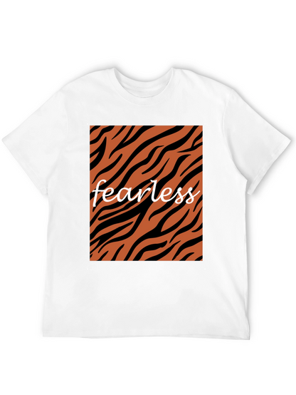 Fearless Tiger Stripe Graphic Tee - Black