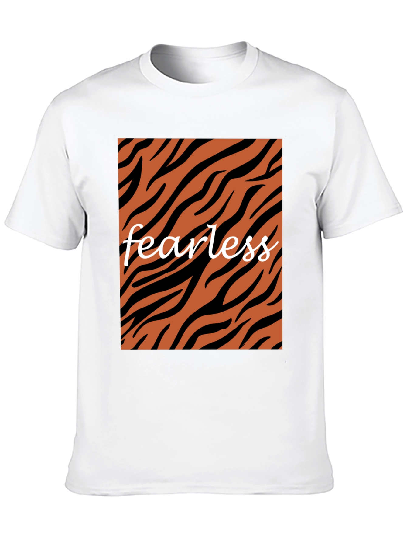 Fearless Tiger Stripe Graphic Tee - Black