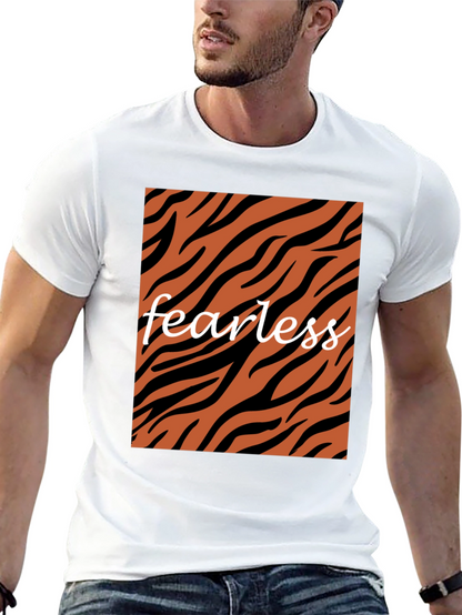 Fearless Tiger Stripe Graphic Tee - Black