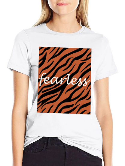 Fearless Tiger Stripe Graphic Tee - Black