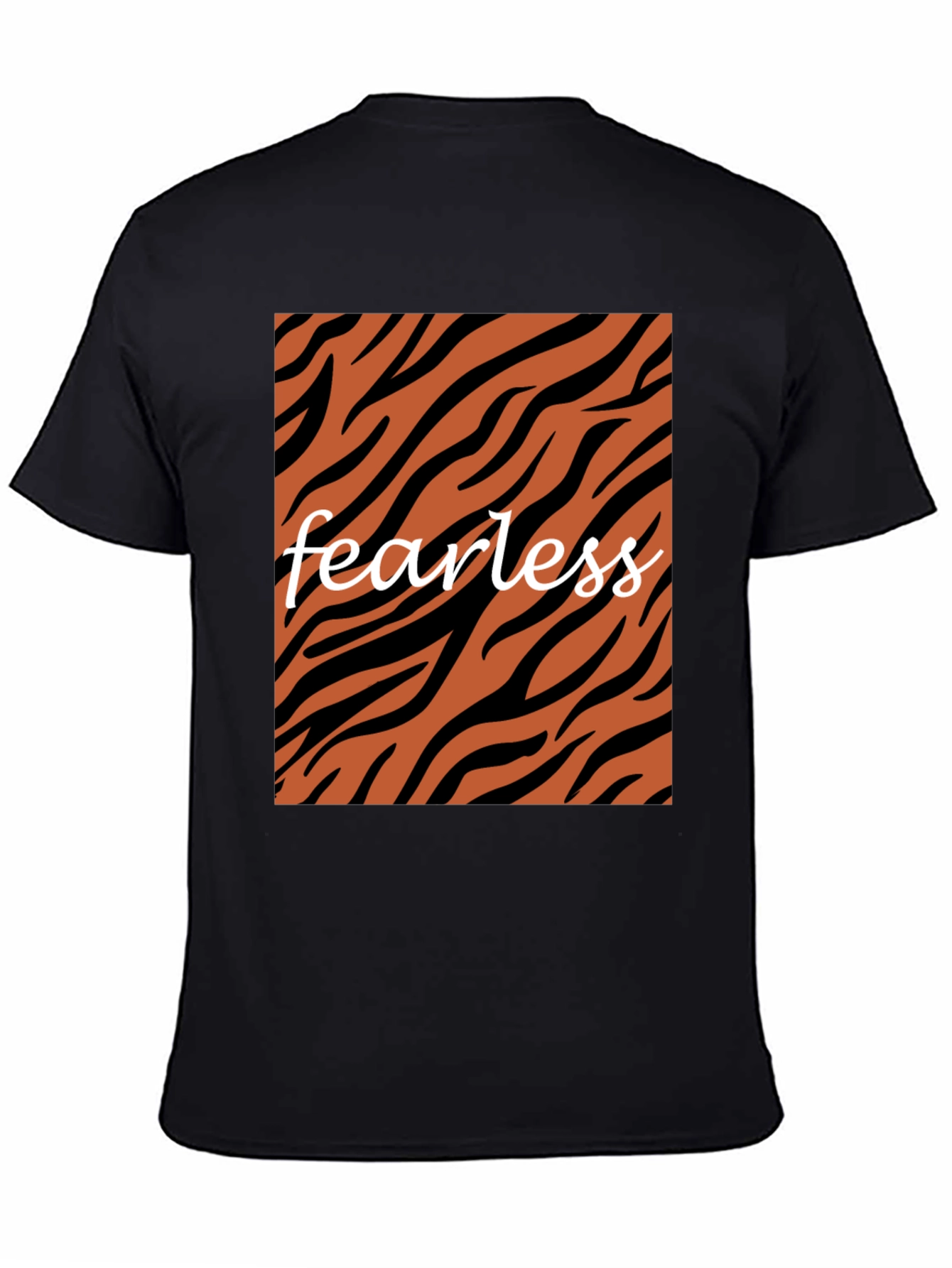 Fearless Tiger Stripe Graphic Tee - Black