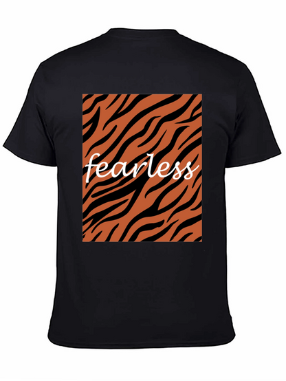 Fearless Tiger Stripe Graphic Tee - Black