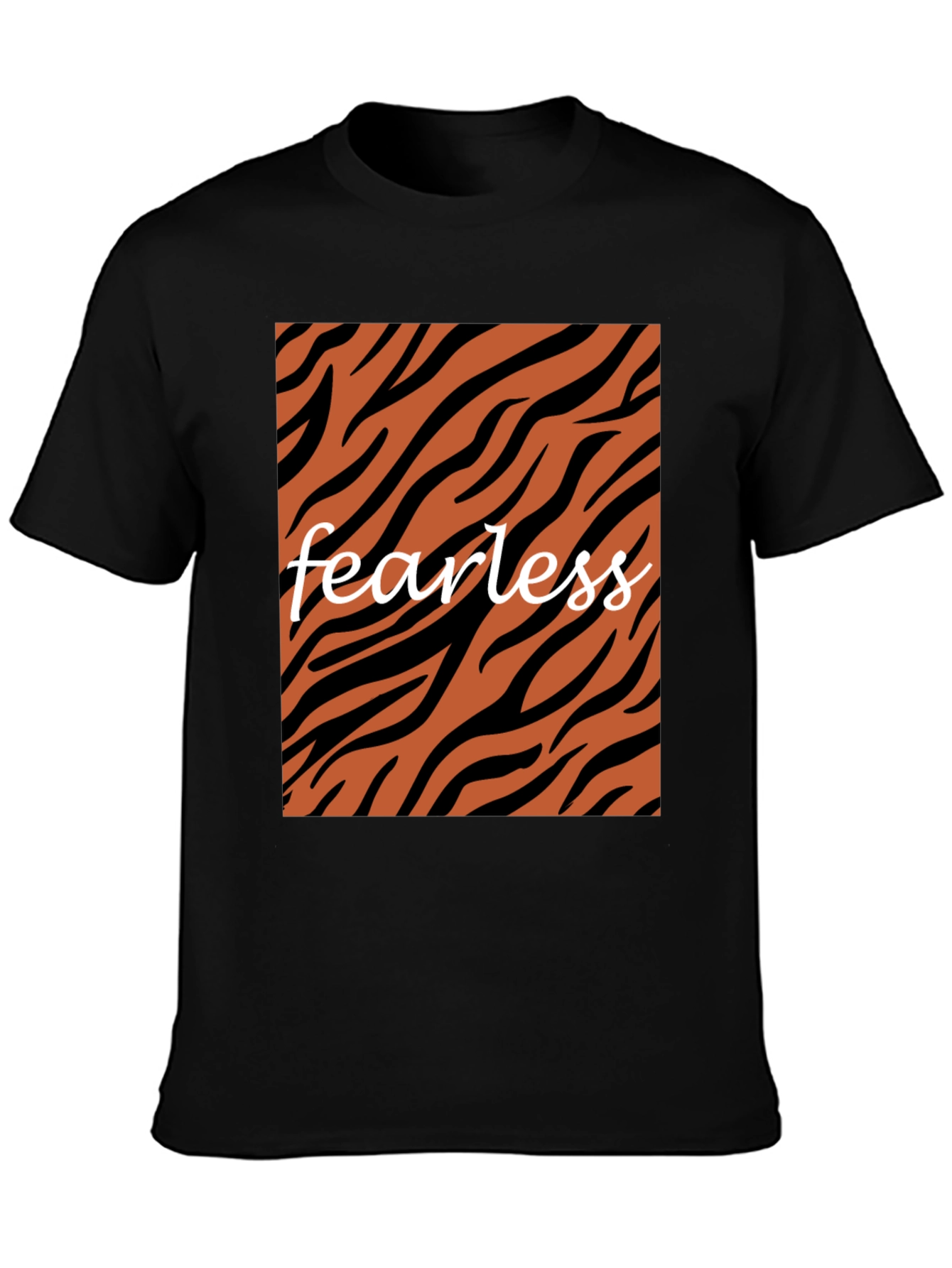 Fearless Tiger Stripe Graphic Tee - Black