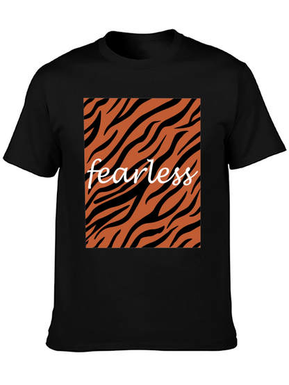 Fearless Tiger Stripe Graphic Tee - Black