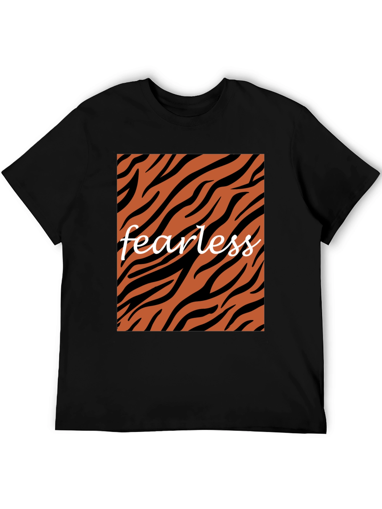 Fearless Tiger Stripe Graphic Tee - Black