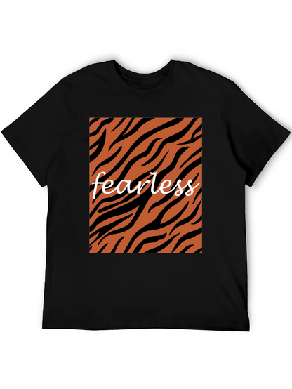 Fearless Tiger Stripe Graphic Tee - Black