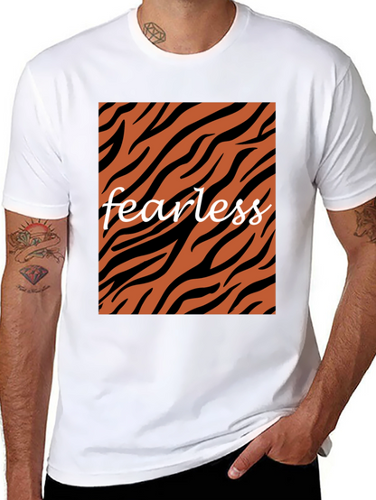 Fearless Tiger Stripe Graphic Tee - Black