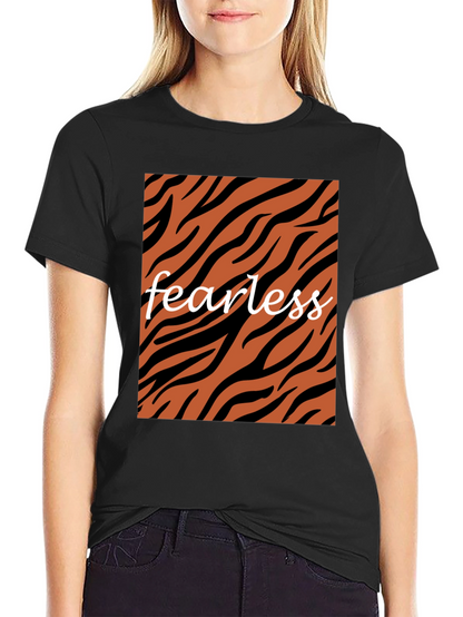 Fearless Tiger Stripe Graphic Tee - Black